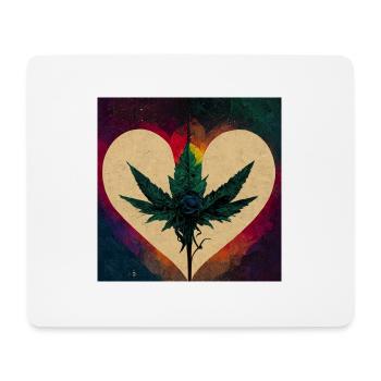 Résumé de l’amour du cannabis - Tapis de souris (format paysage) - blanc - Devant