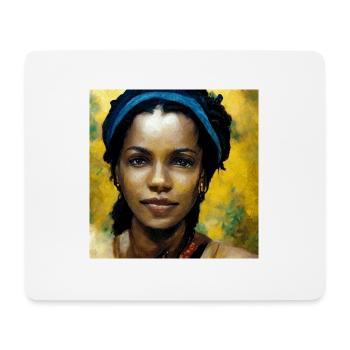 Belle peinture de femmes jamaïcaines - Tapis de souris (format paysage) - blanc - Devant