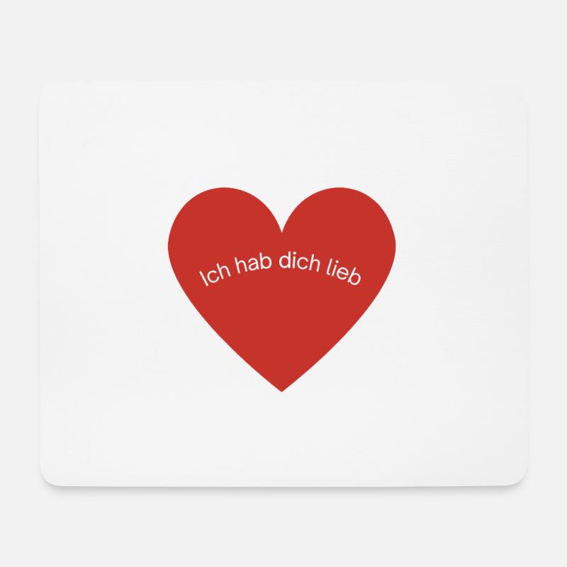 Ich hab dich lieb - Mousepad (Querformat) - Weiß