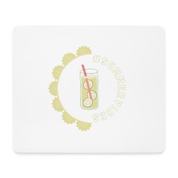 Ambiance estivale - Cucumber Design - Tapis de souris (format paysage) - blanc - Devant