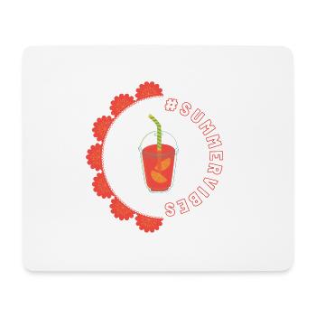 Ambiance estivale - Orange Design - Tapis de souris (format paysage) - blanc - Devant