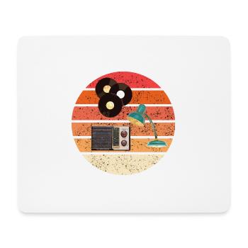 vintage life vie retro - Tapis de souris (format paysage) - blanc - Devant