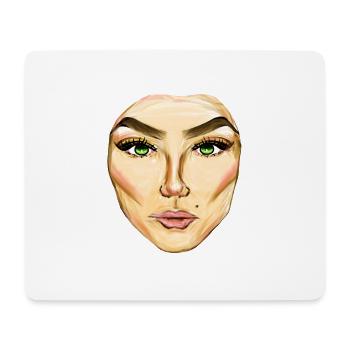 Symbole de visage humain - Tapis de souris (format paysage) - blanc - Devant