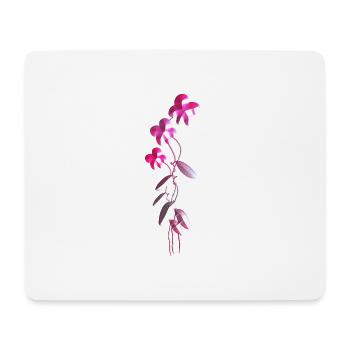 fleurs roses symbole plante scintillante - Tapis de souris (format paysage) - blanc - Devant