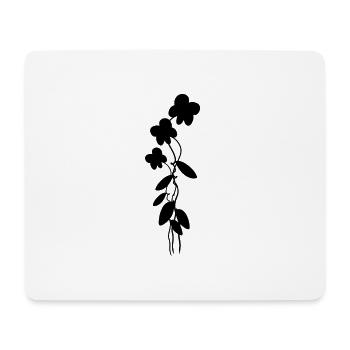 plante à fleurs symbole plante - Tapis de souris (format paysage) - blanc - Devant