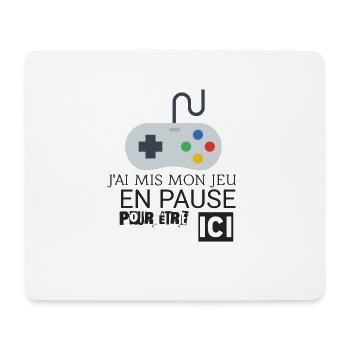 JEU EN PAUSE - Tapis de souris (format paysage) - blanc - Devant