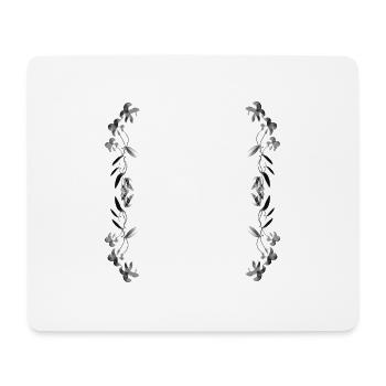 ligne argent argenté gris - Tapis de souris (format paysage) - blanc - Devant