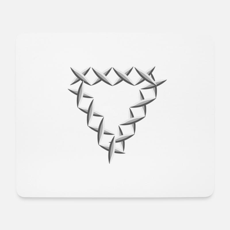graues dreieck kreuze - Mousepad (Querformat) - Weiß