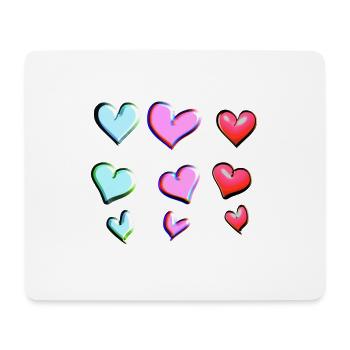 hearts pattern love symbol - Mouse Pad (horizontal) - white - Front