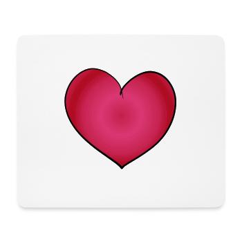 rotes Herz symbol pink - Mousepad (Querformat) - Weiß - Vorne