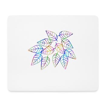 Symbole de feuille nature feuilles rgb colorées - Tapis de souris (format paysage) - blanc - Devant