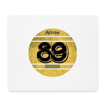 Vignette auto vintage 1989 - Tapis de souris (format paysage) - blanc - Devant