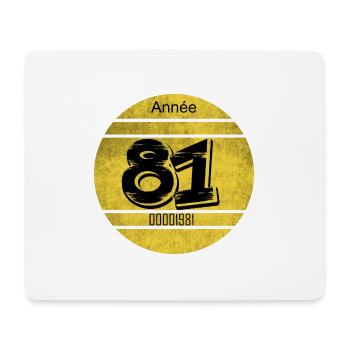 Vignette auto vintage 1981 - Tapis de souris (format paysage) - blanc - Devant