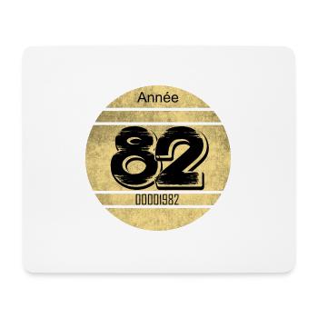 Vignette auto vintage 1982 - Tapis de souris (format paysage) - blanc - Devant