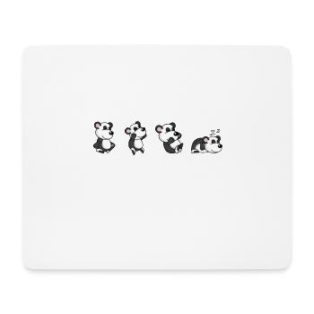 Panda Yoga | lustig | Geschenk - Mousepad (Querformat) - Weiß - Vorne
