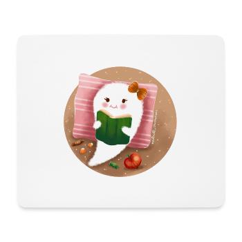 Lecture de l’ - Tapis de souris (format paysage) - blanc - Devant