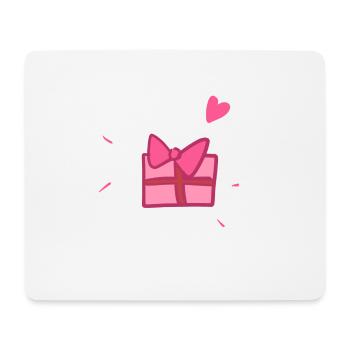 Gift Pink Symbol Christmas Heart - Mouse Pad (horizontal) - white - Front