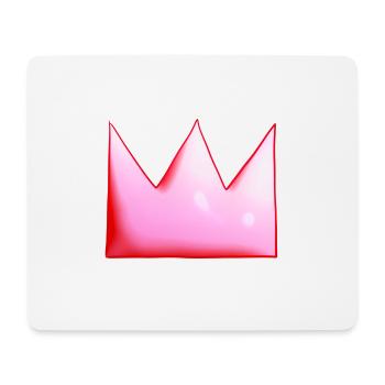 Couronne rose Forme du symbole de dessin animé - Tapis de souris (format paysage) - blanc - Devant