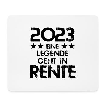 2023 eine Legende geht in Rente - Mousepad (Querformat) - Weiß - Vorne