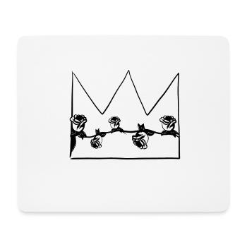 graue krone natur blumen form - Mousepad (Querformat) - Weiß - Vorne