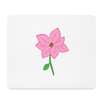 Pink flower symbol flower nature - Mouse Pad (horizontal) - white - Front