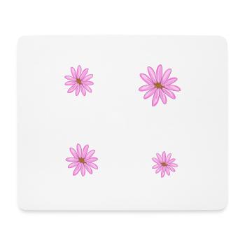 Quatre fleurs violettes plantent des fleurs - Tapis de souris (format paysage) - blanc - Devant
