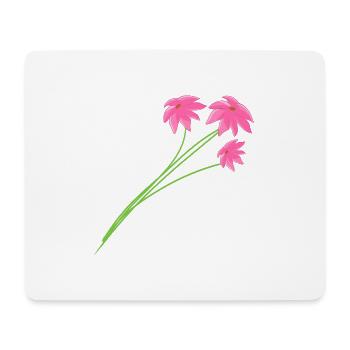 Three Pink Flowers Symbol - Mouse Pad (horizontal) - white - Front
