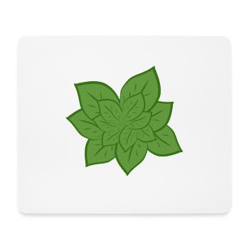 Feuilles vertes naturelles - Tapis de souris (format paysage) - blanc - Devant