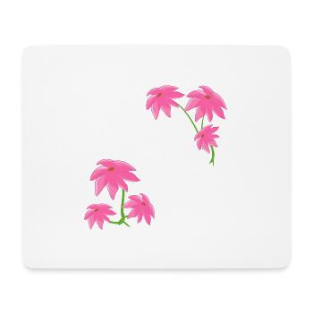 Pattern Pink Flower Plants - Mouse Pad (horizontal) - white - Front