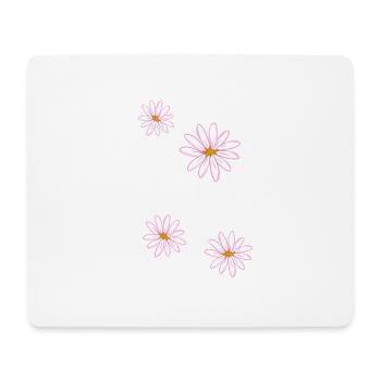 rosa blumen muster blüten symbol - Mousepad (Querformat) - Weiß - Vorne