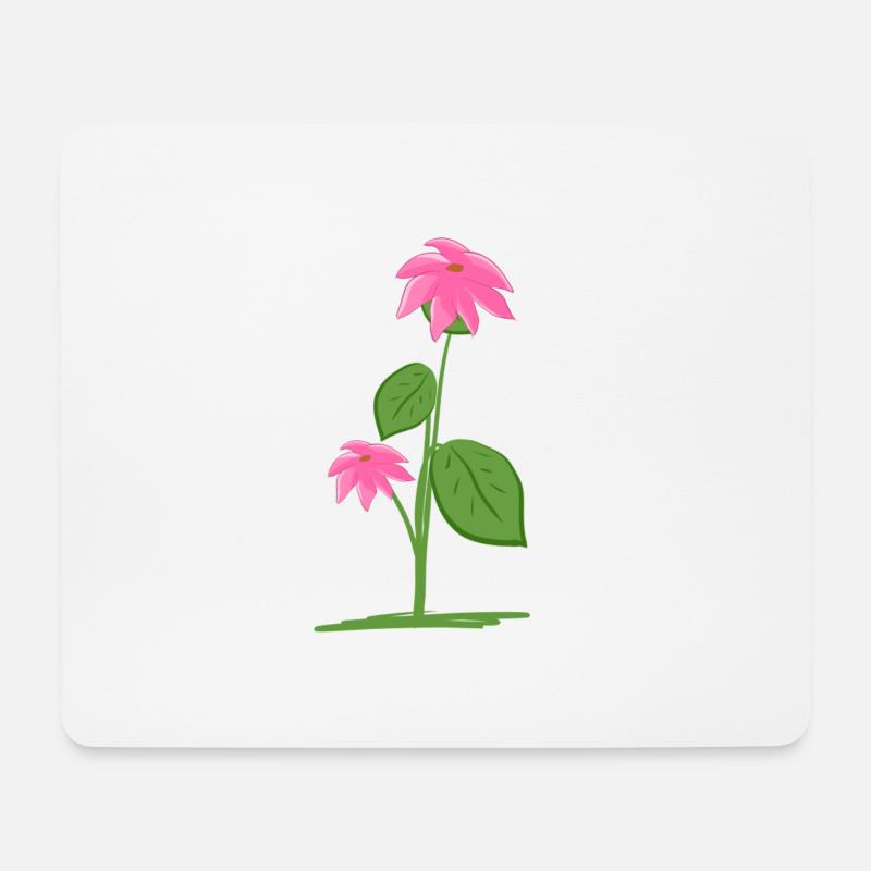 pflanze pflanzen blumen - Mousepad (Querformat) - Weiß