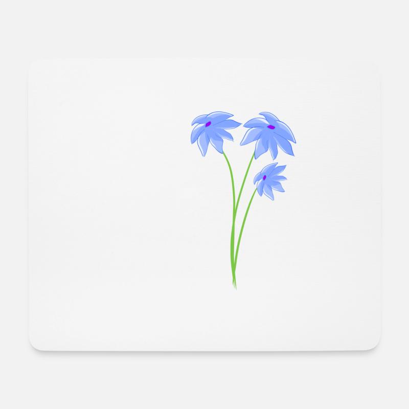 pflanze lila blumen pflanzen - Mousepad (Querformat) - Weiß