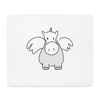 Licorne Animal symbole Dessin animé - Tapis de souris (format paysage) - blanc - Devant