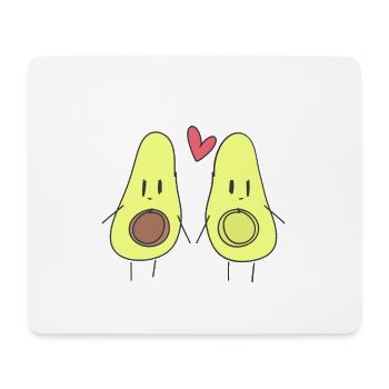 Avocat aime la nourriture pour couples - Tapis de souris (format paysage) - blanc - Devant