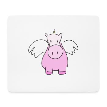 Einhorn Tier Cartoon Pferd - Mousepad (Querformat) - Weiß - Vorne