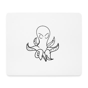 Octopus dessin animé animal symbole animal marin - Tapis de souris (format paysage) - blanc - Devant