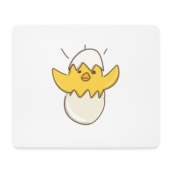 ei Vogel Küken Tier süß - Mousepad (Querformat) - Weiß - Vorne
