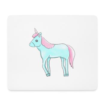 Unicorn Animal Symbol Fantasy blue - Mouse Pad (horizontal) - white - Front