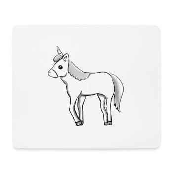 Einhorn tier symbol Fantasie cartoon - Mousepad (Querformat) - Weiß - Vorne