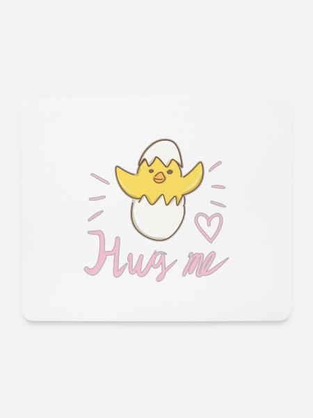 umarme mich Vogel Küken Tier liebe - Mousepad (Querformat) - Weiß