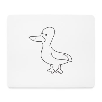 Duck Bird Animal Symbol Cartoon - Mouse Pad (horizontal) - white - Front
