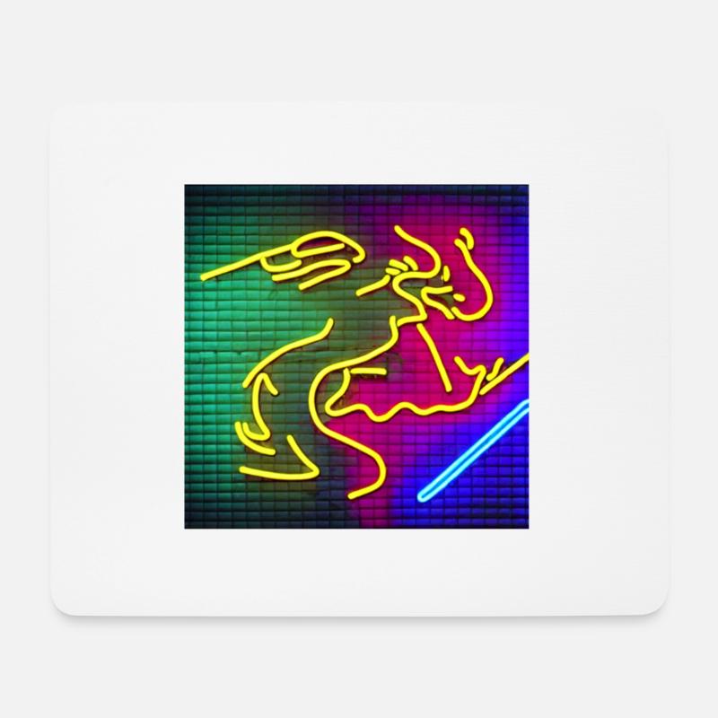 Drache jing - Mousepad (Querformat) - Weiß