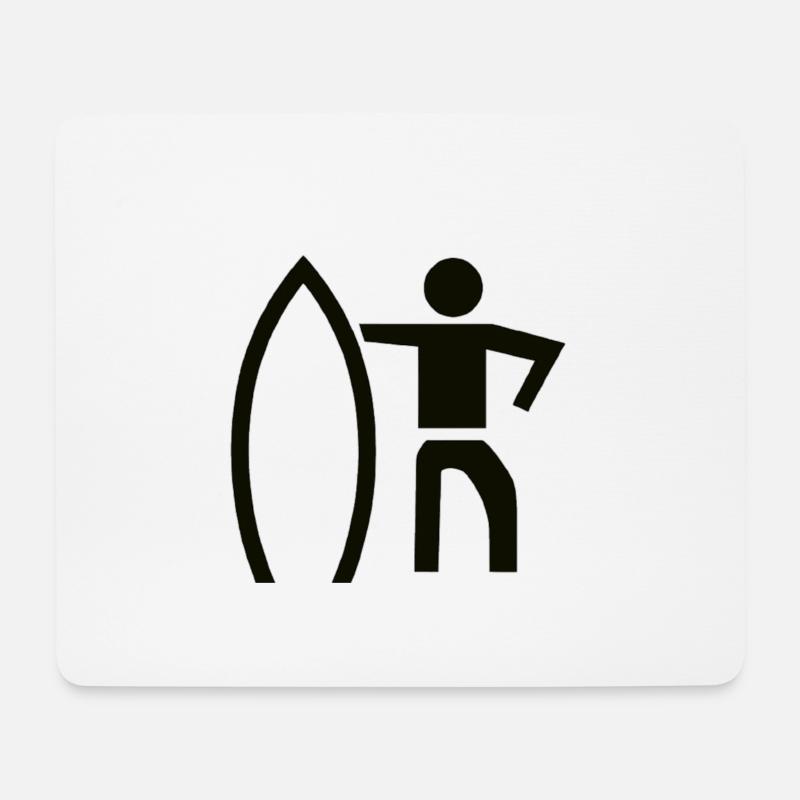 Surfer Geschenkidee surf surfen - Mousepad (Querformat) - Weiß