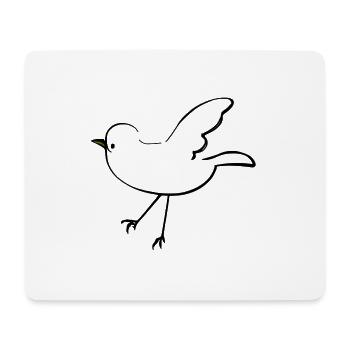 oiseau animal volant dessin animé - Tapis de souris (format paysage) - blanc - Devant