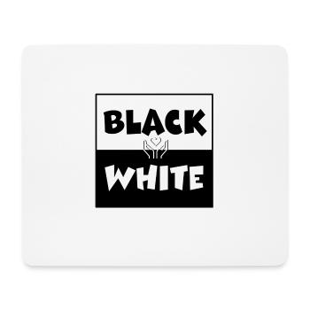 black and white - Mousepad (Querformat) - Weiß - Vorne