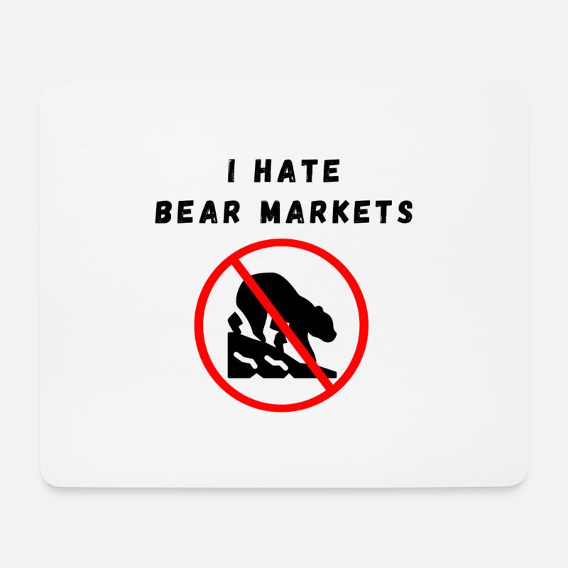 Bear market - Mouse Pad (horizontal) - white