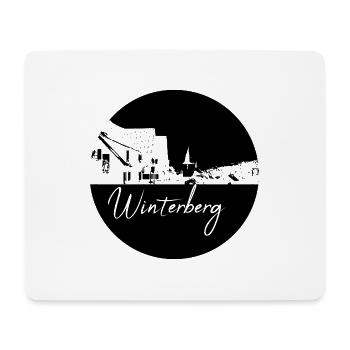 Winterberg,Skyline,Cercle noir,Cercle - Tapis de souris (format paysage) - blanc - Devant
