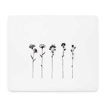 Delicate floral strokes - Mouse Pad (horizontal) - white - Front