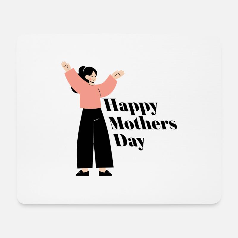 Happy Mothers Day - Mousepad (Querformat) - Weiß