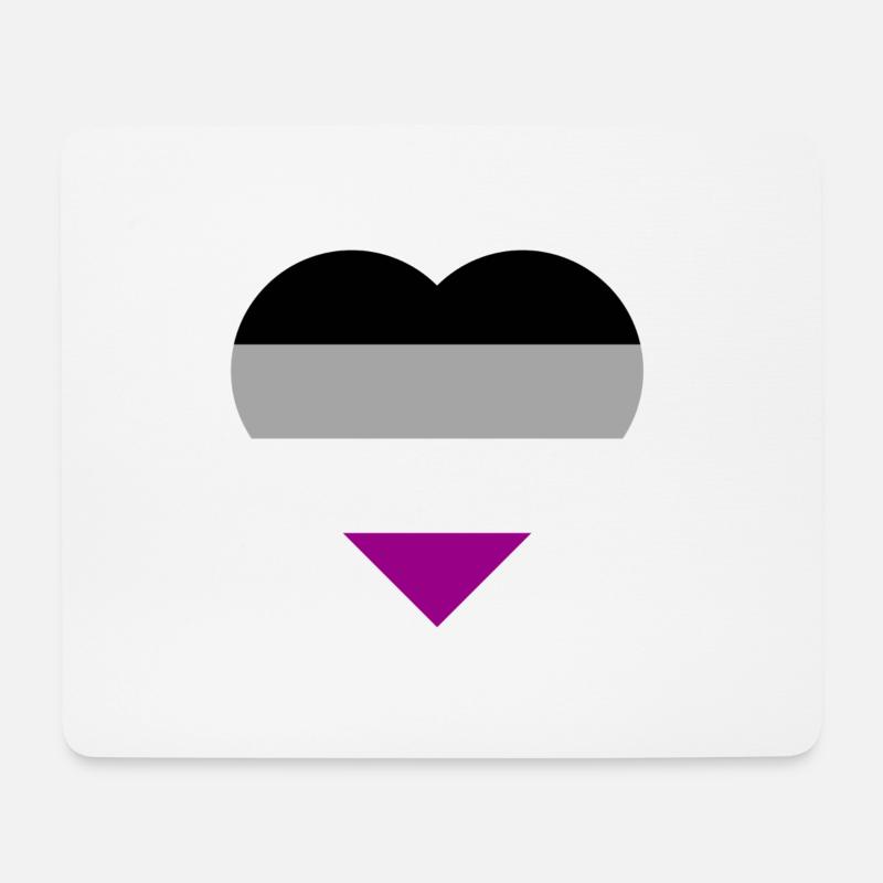 Asexual PrideLove - Mousepad (Querformat) - Weiß